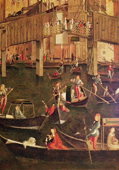 The Miracle of the Relic of the True Cross on the Rialto Bridge, 1494 (detail) by Vittore Carpaccio
